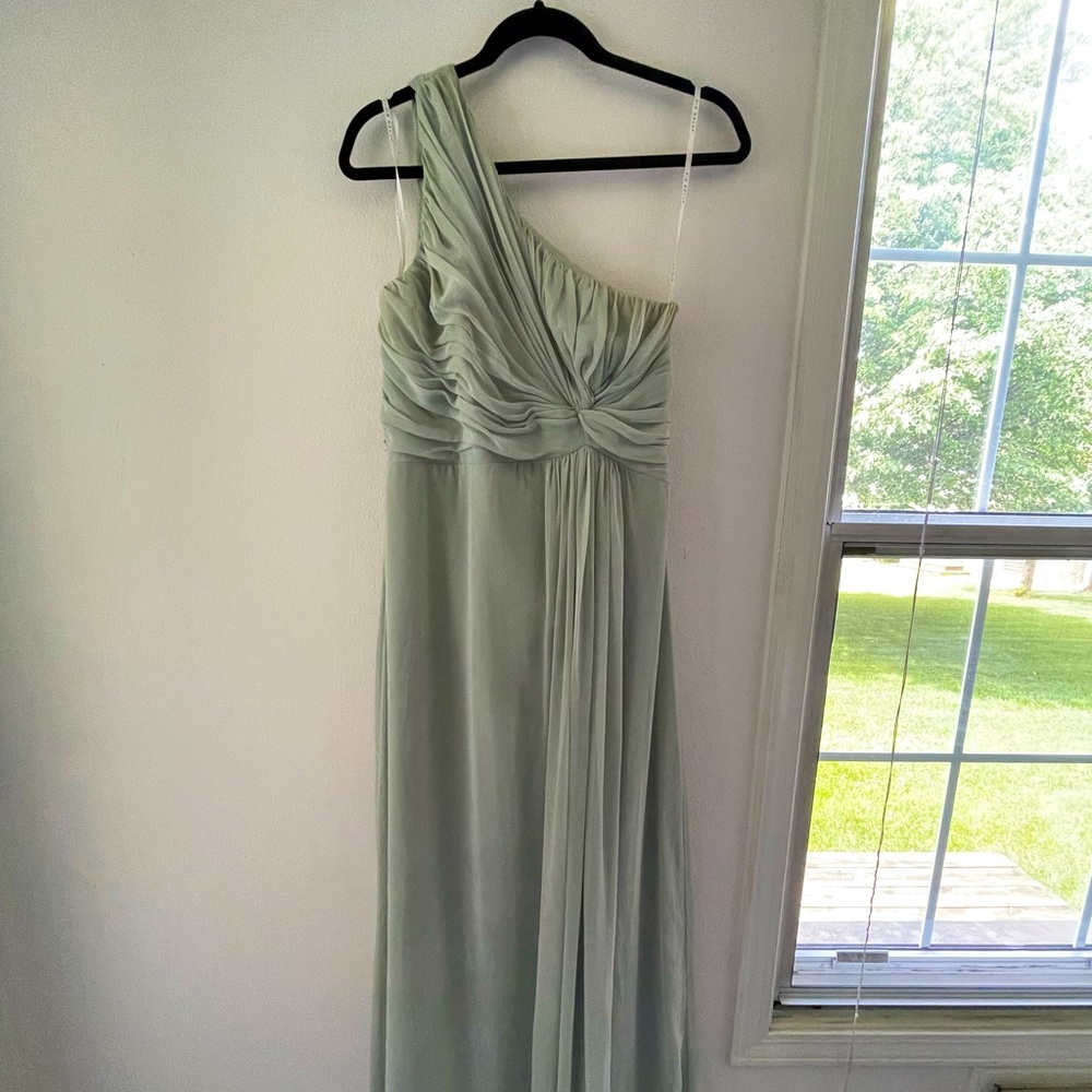 Lowered! 💥 Women’s After Six Sage Green One Strap Bridesmaid Dress